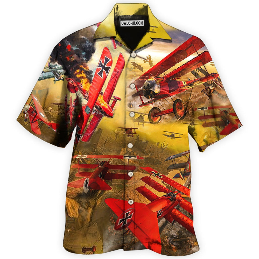 Airplane In The War Style – Hawaiian Shirt  – Owl Ohh