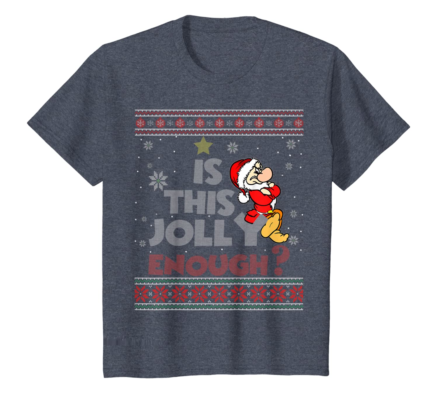 Ugly Sweater. Funny Is This Jolly Enough Shirt Grumpy Dwarf. T Shirt