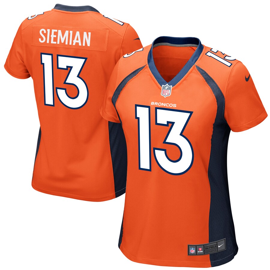 Trevor Siemian Denver Broncos Nike Womens Game Jersey – Orange