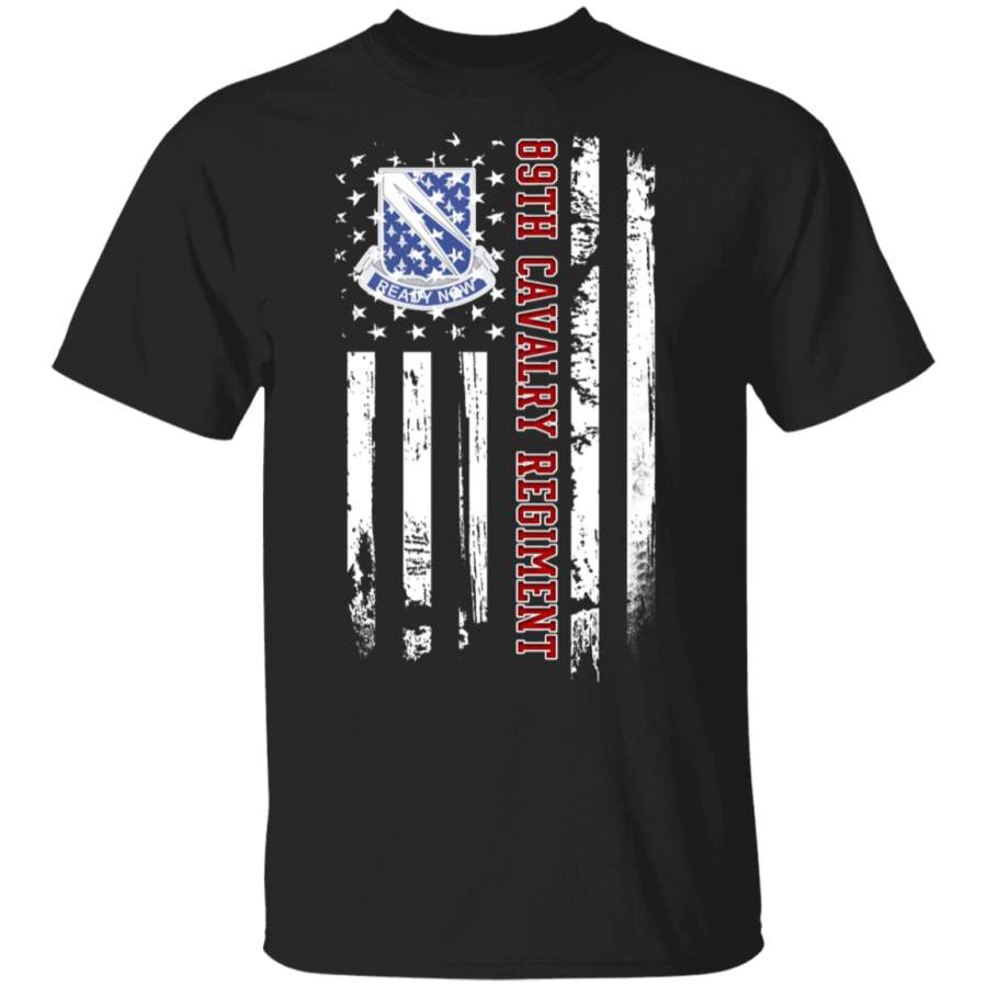 89th Cavalry Regiment Veteran American Flag Father’s Day Veteran’s Day Tshirt