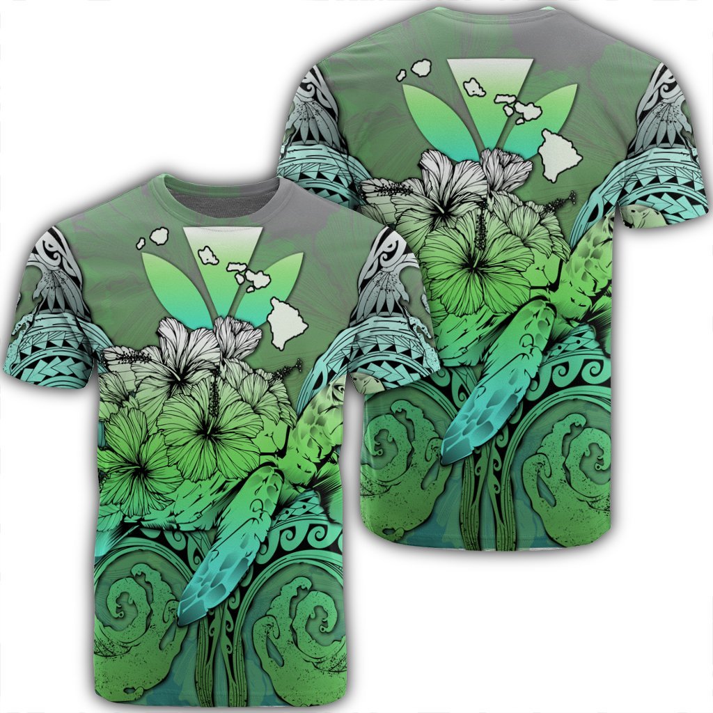 Hawaiian Turtle Wave Polynesian Hey Style Green Ah Ha101067