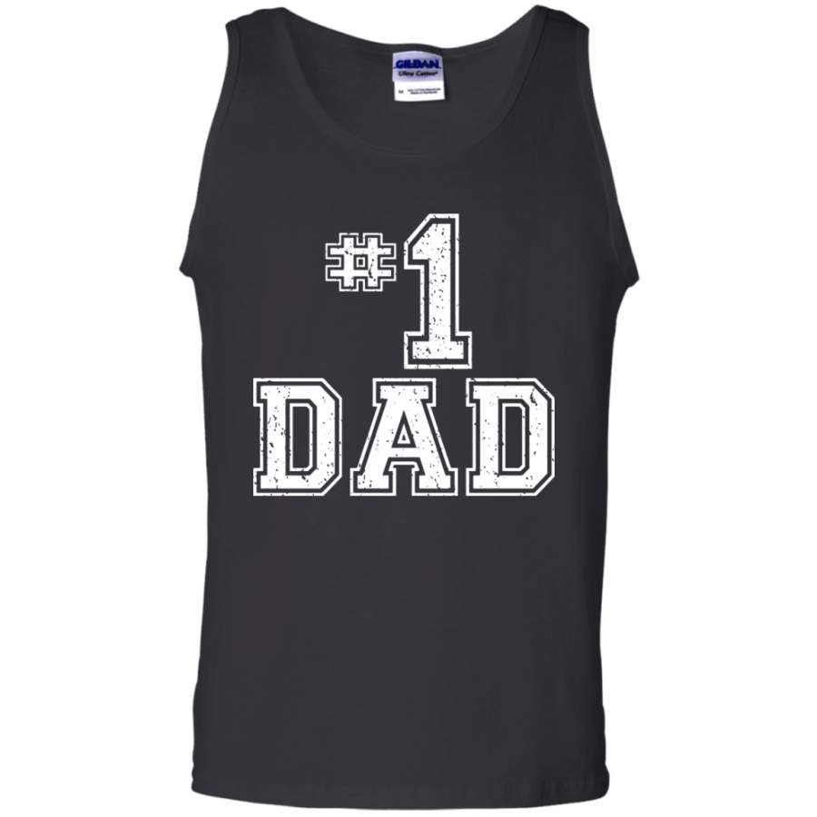 #1 Dad Number One Father’s Day Vintage Style Tank Top – TEEEVER