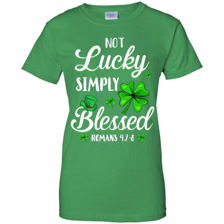 Not Lucky Simply Blessed Christian St Patricks Day Shirt