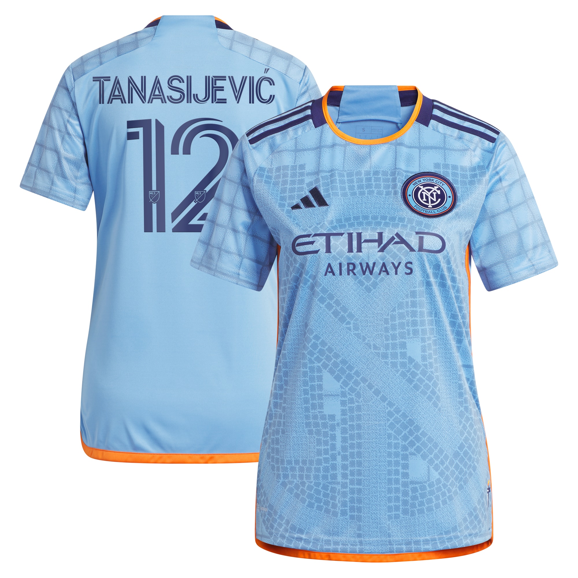 Strahinja Tanasijevic New York City FC Women's 2024 The Interboro Kit Replica Player Jersey – Light Blue