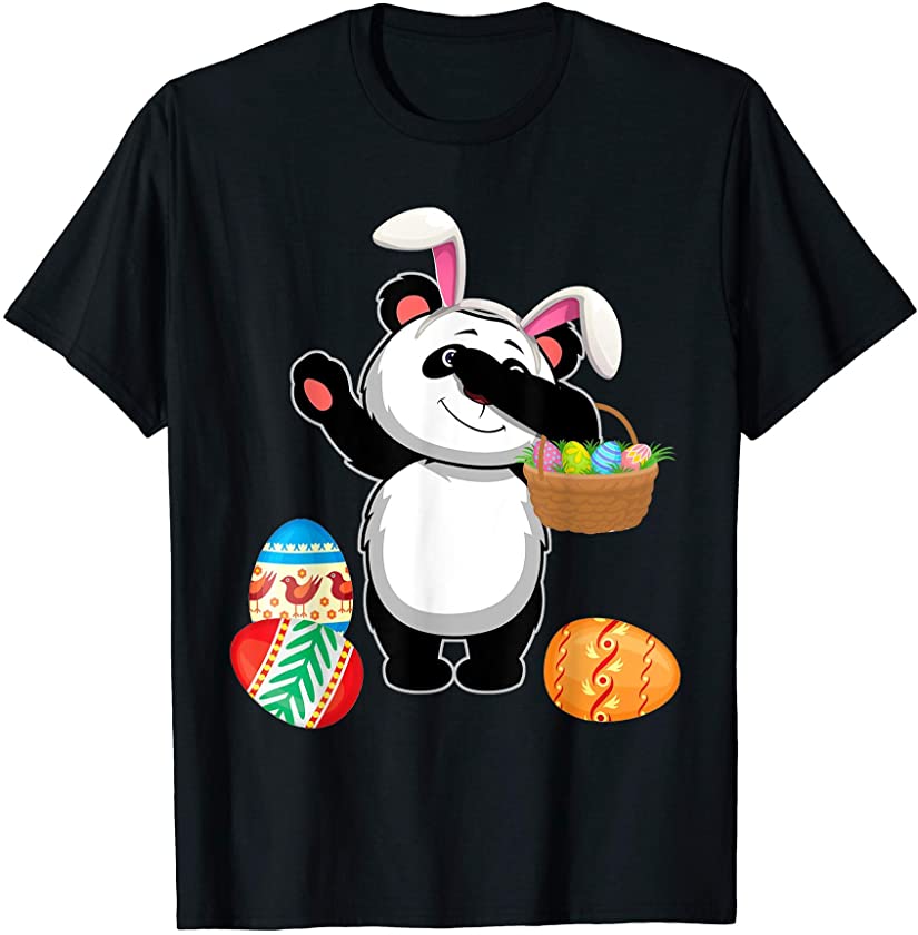 Easter Bunny Dabbing Panda Bear Funny Kids Boys Girls Easter T-Shirt