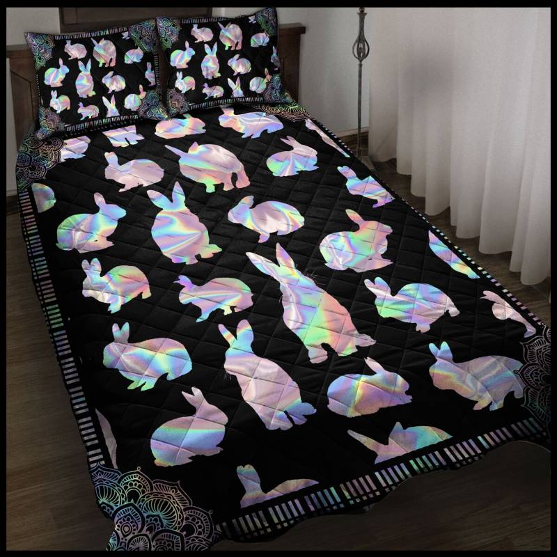 Awesome Rabbit Hologram G507 – Quilt Bedding Set