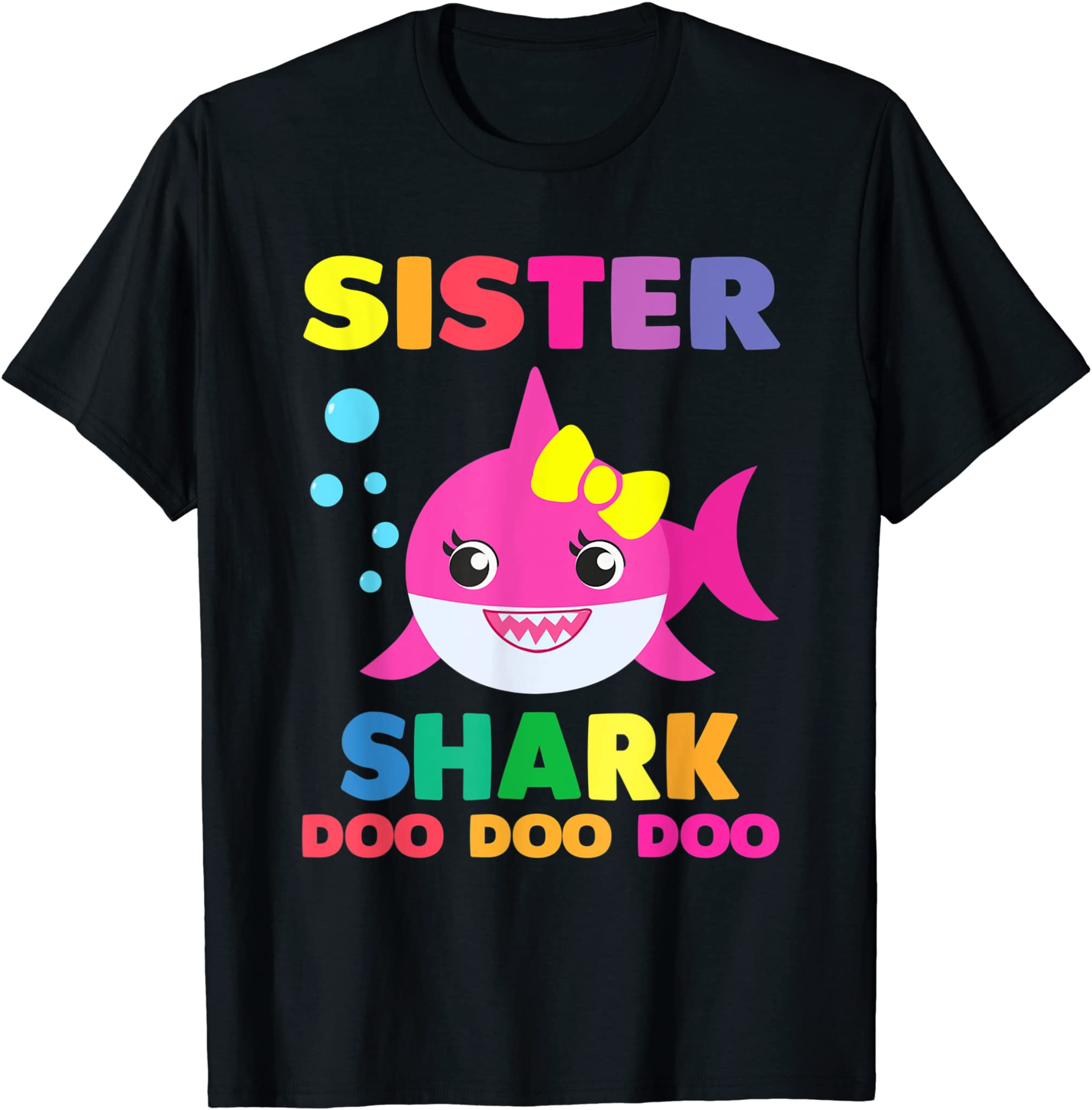 Sister Shark T-Shirt Doo Doo Funny Baby Mommy Kids T-Shirt