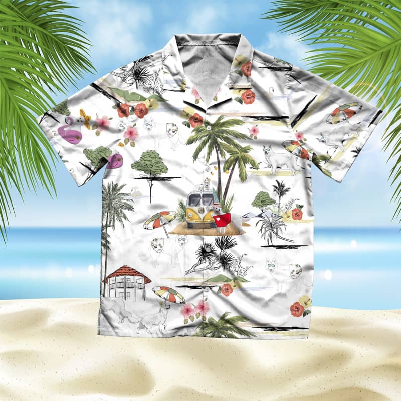 Unisex White Shepherd Beach Hawaii Shirt Ha57506