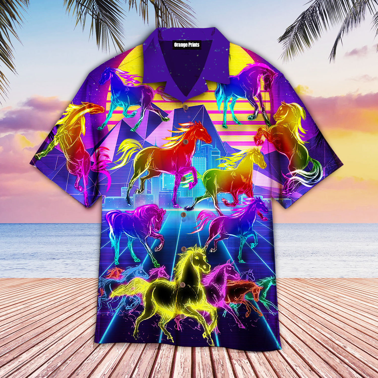 Kentucky Derby Horse Racing Neon Hawaii Shirt For Men Women Ha106604