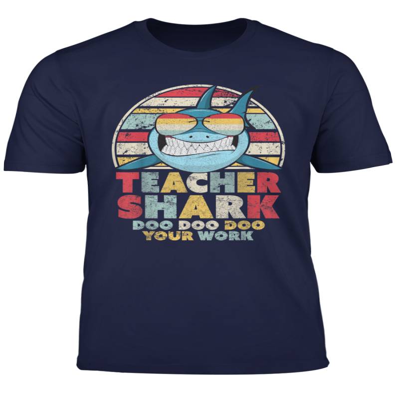 Teacher Shark Doo Doo Doo Your Work Shirt Retro Style T Shirt