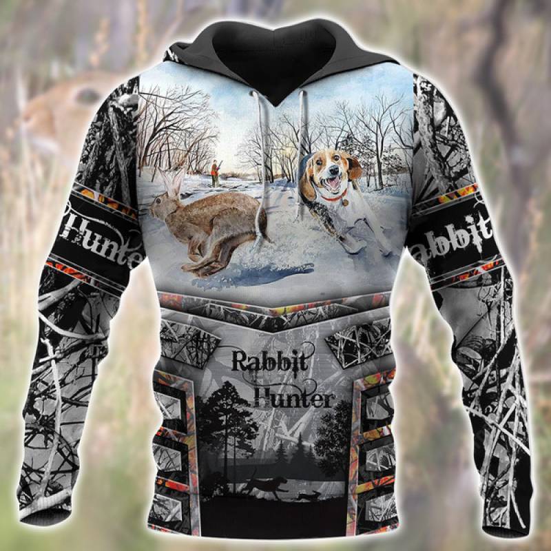 Rabbit Hunting All Over Printed Hoodie TT311214