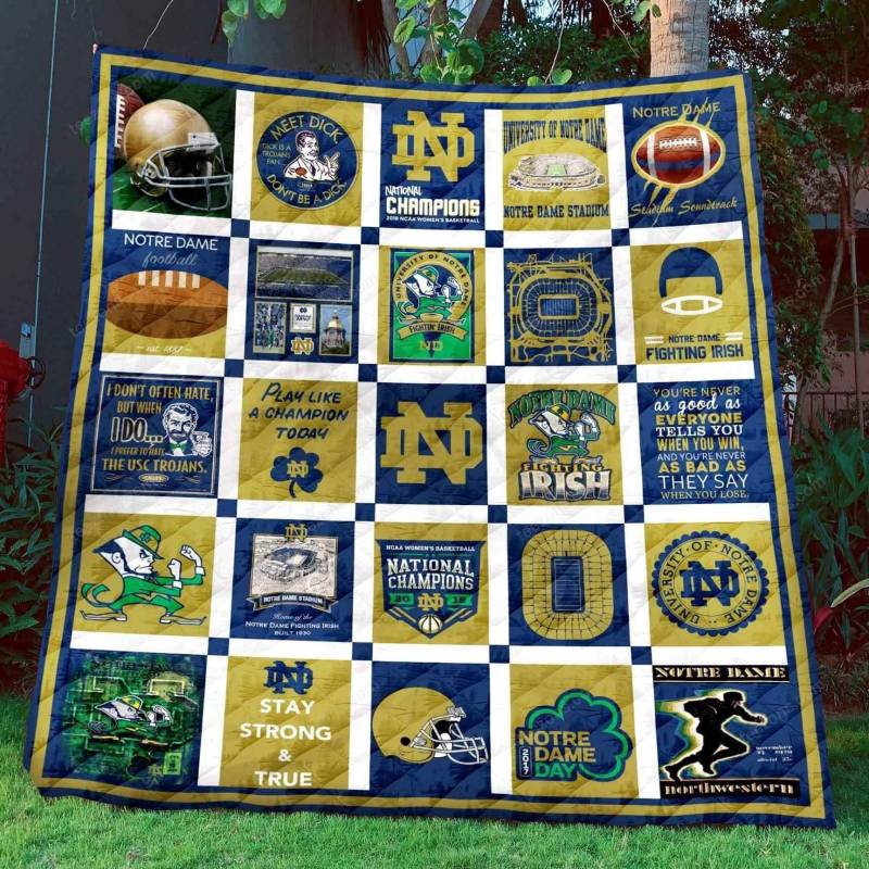 Notre Dame Fighting Irish Ver2 Blanket TH1507 Quilt