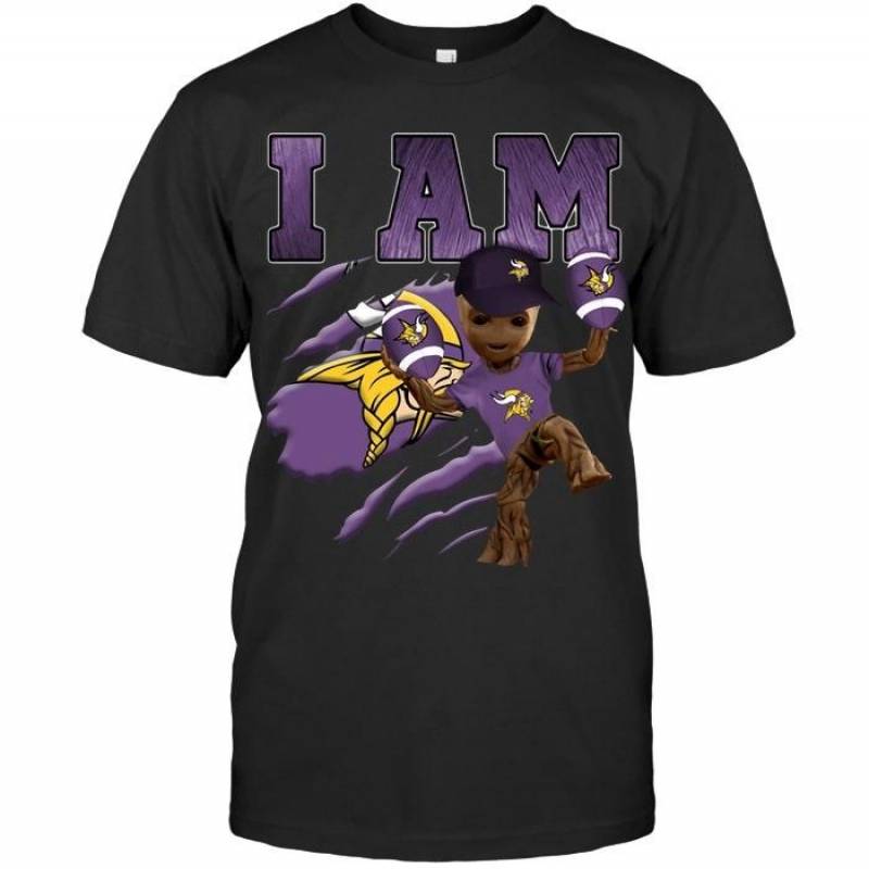 I Am Groot Loves Minnesota Vikings Fan T Shirt – Gearpenguin.com