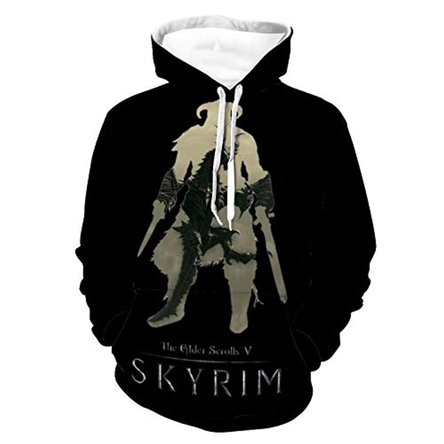 THE ELDER SCROLLS Hoodies – Skyrim Dragonborn Hoodie 3D Print Pullover Drawstring Hoodie