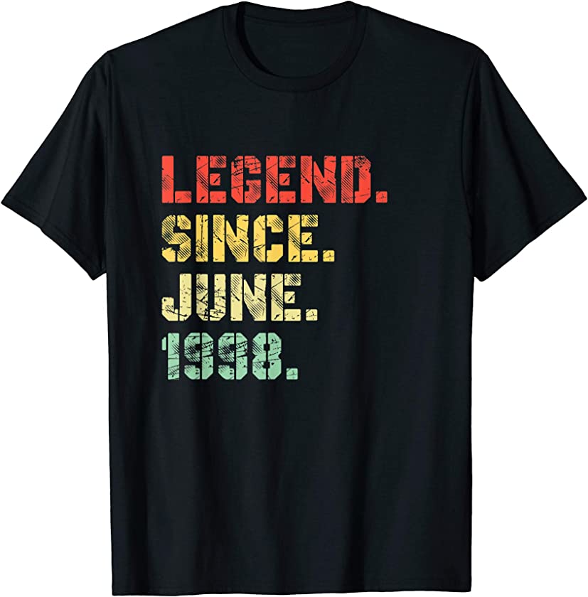 Vintage Legend June 1998 Shirt 21st Birthday Gift Him Her