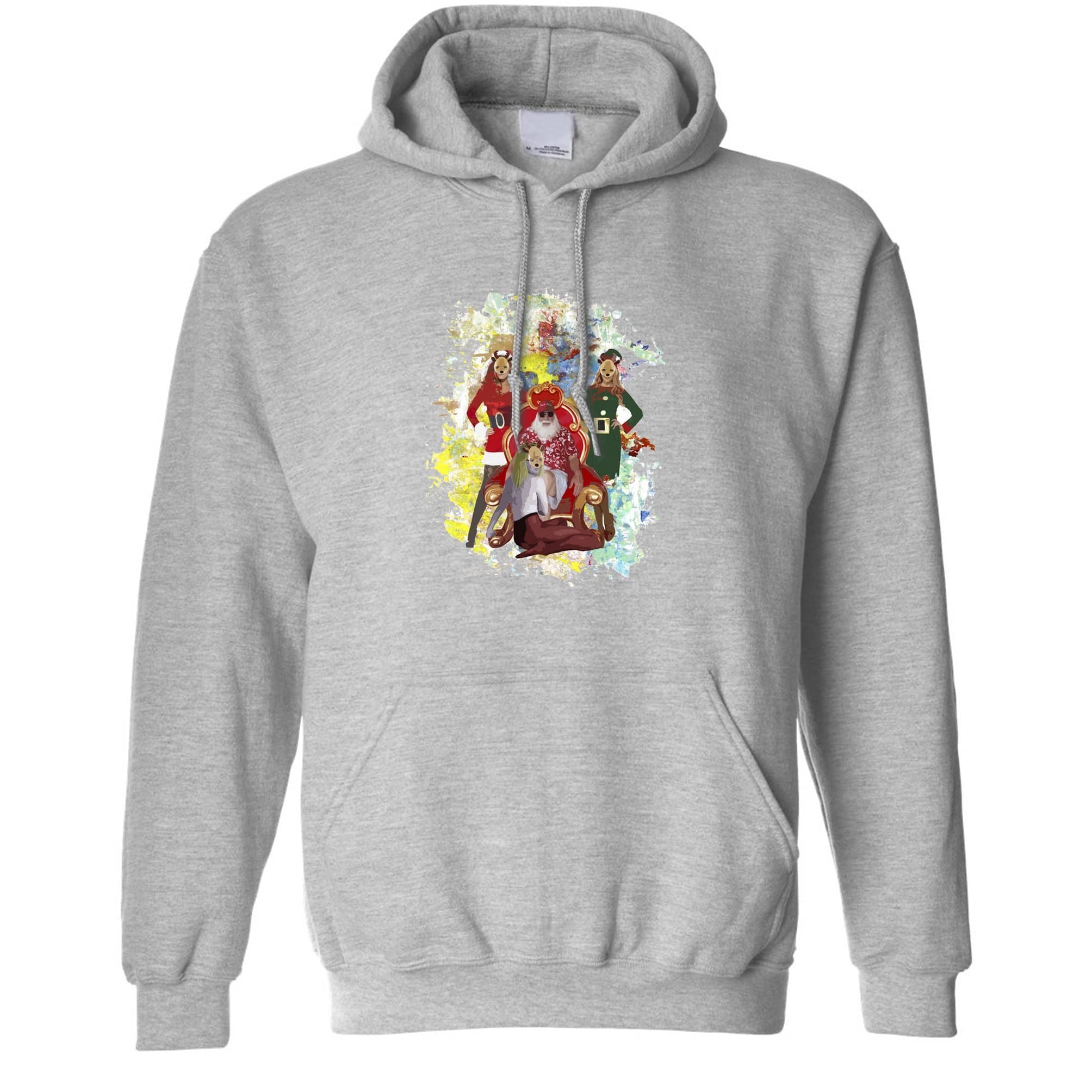 Father Christmas Hoodie Santa And His Ho Hoe Hoes Hooded Jumper