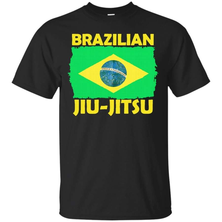 AGR BJJ Shirt Brazilian Jiu Jitsu Distressed Flag Novelty Design