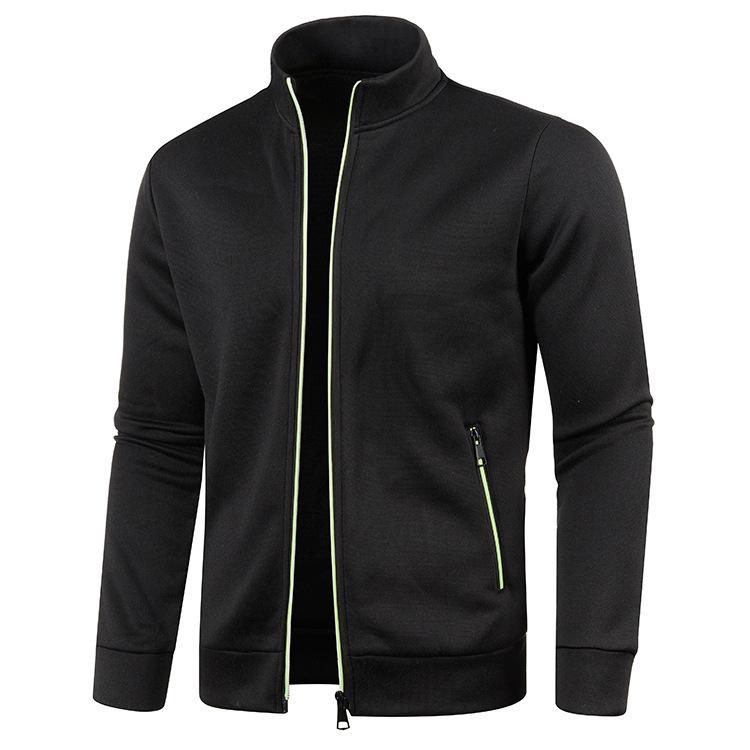 2022 New Men’s Thin Fleece Jacket Casual Zipper Thermal Outerwear Male Stand Collar Solid Color Outdoor Coat M-4XL alx