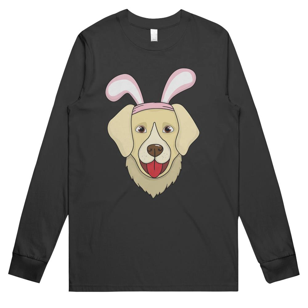 Cute Easter Labrador Dog Bunny Ears Rabbit Long Sleeve T Shirts