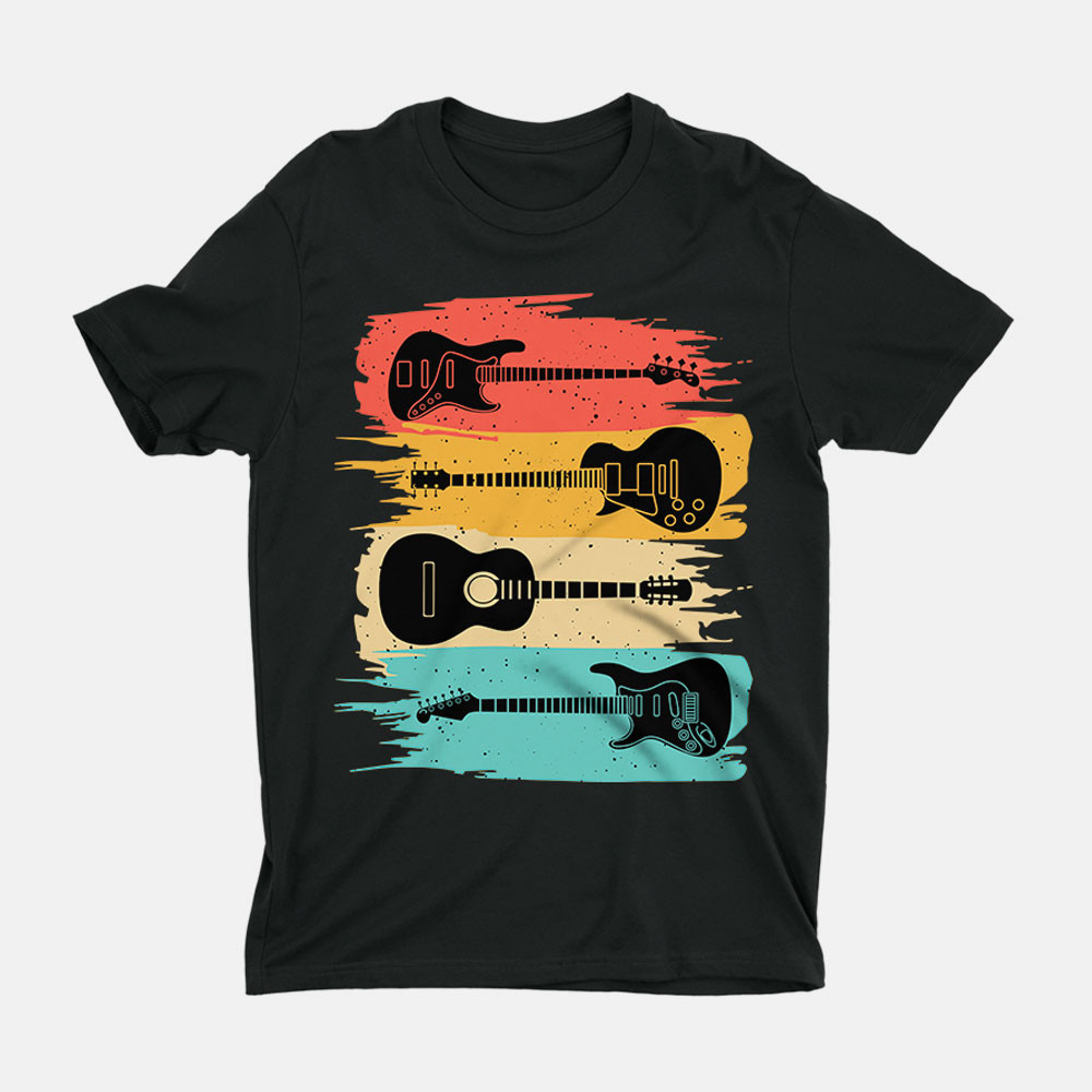 Vintage Guitar Gift For Men Women Music Band Guitarist Stuff T-Shirt #121821L