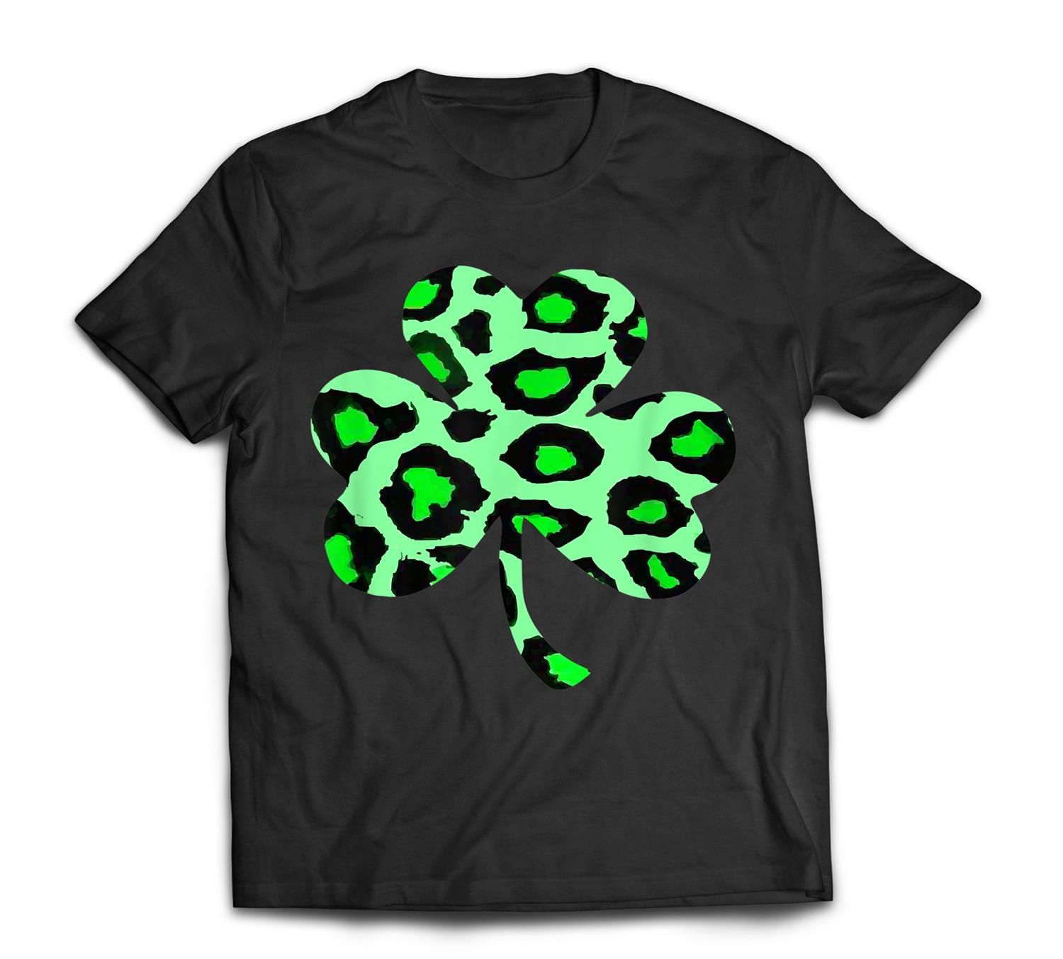 Green Leopard Lucky Clover for St. Patrick’s Day T-Shirt