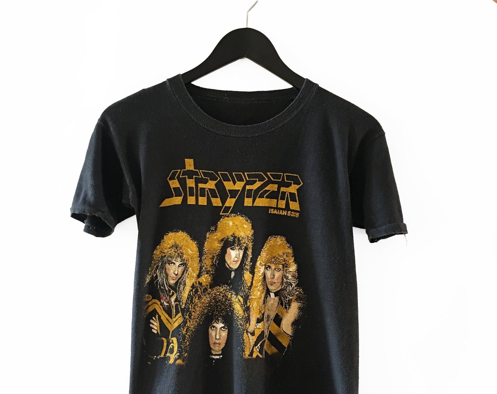 Rare 1986 Stryper To Hell With The Devil Christian Metal Band Tour Shirt