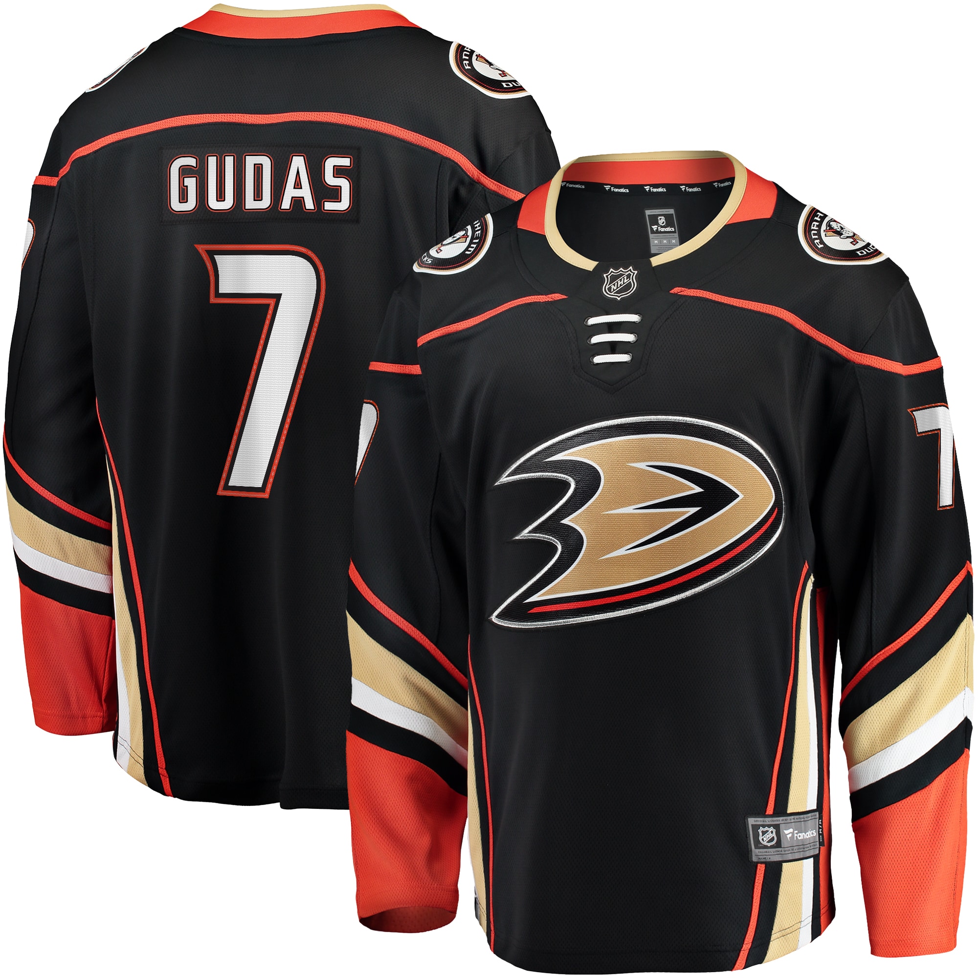 Radko Gudas Anaheim Ducks Branded Home Breakaway Jersey – Black