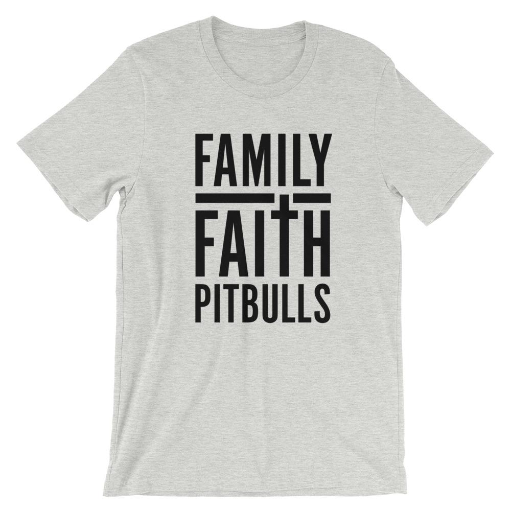 Family Faith Pitbulls Unisex T-Shirt