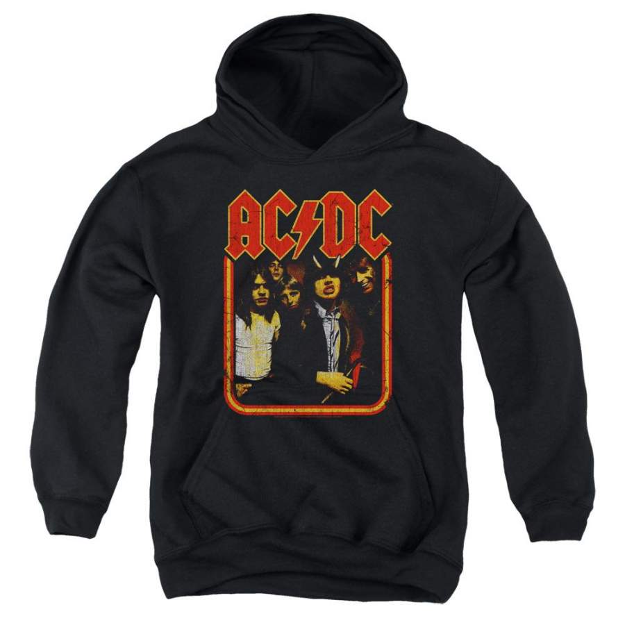 AC/DC Group Distressed Youth Hoodie (Ages 8-12)