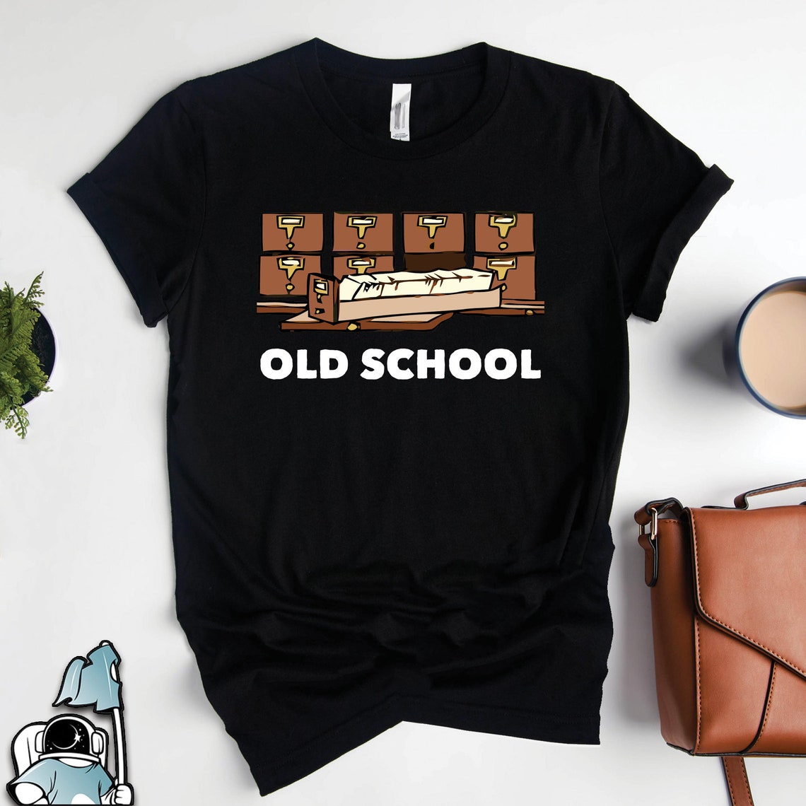 Old School Librarian Gift Standard/Premium T-Shirt Hoodie