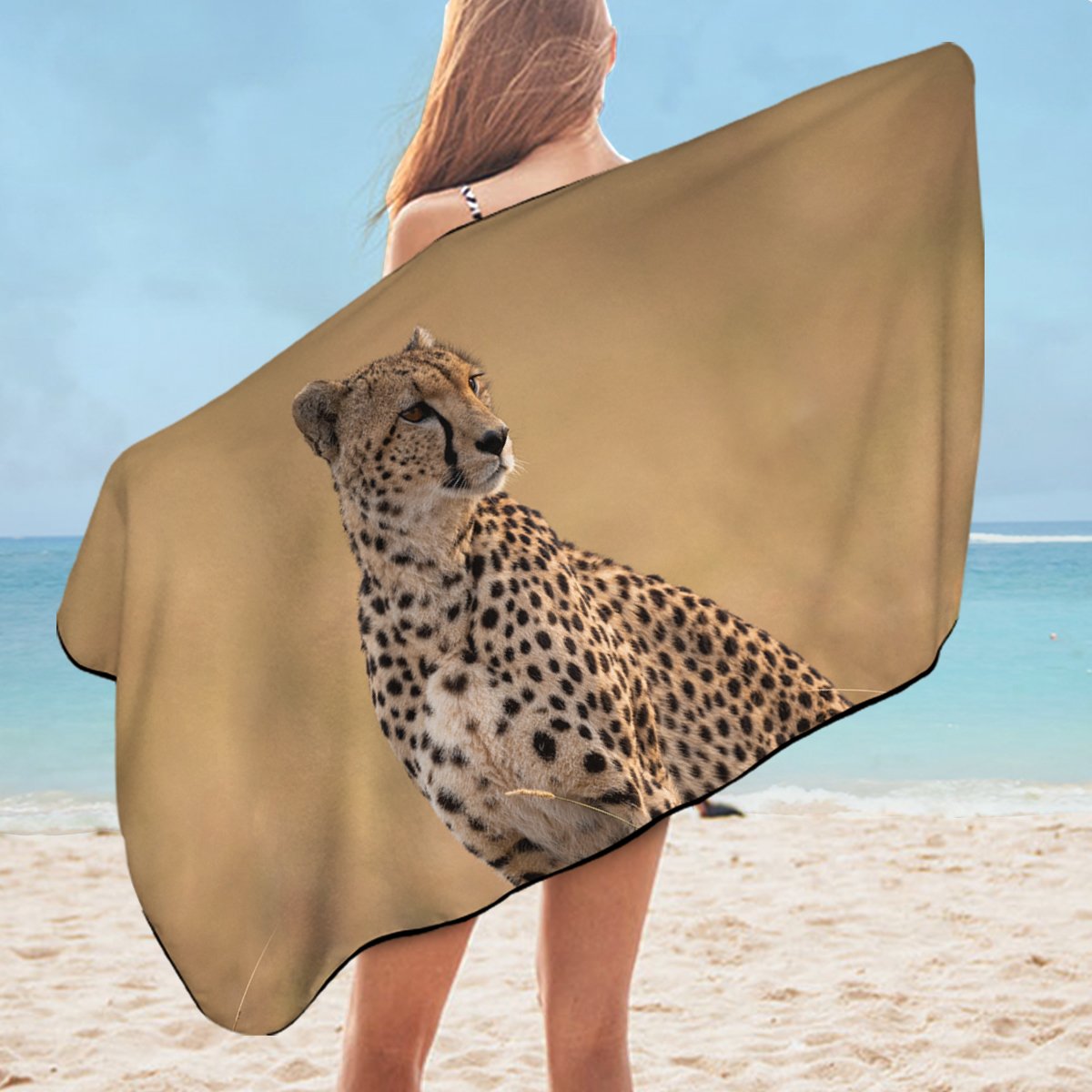 3D Leopard Swyl2515 Bath Towel