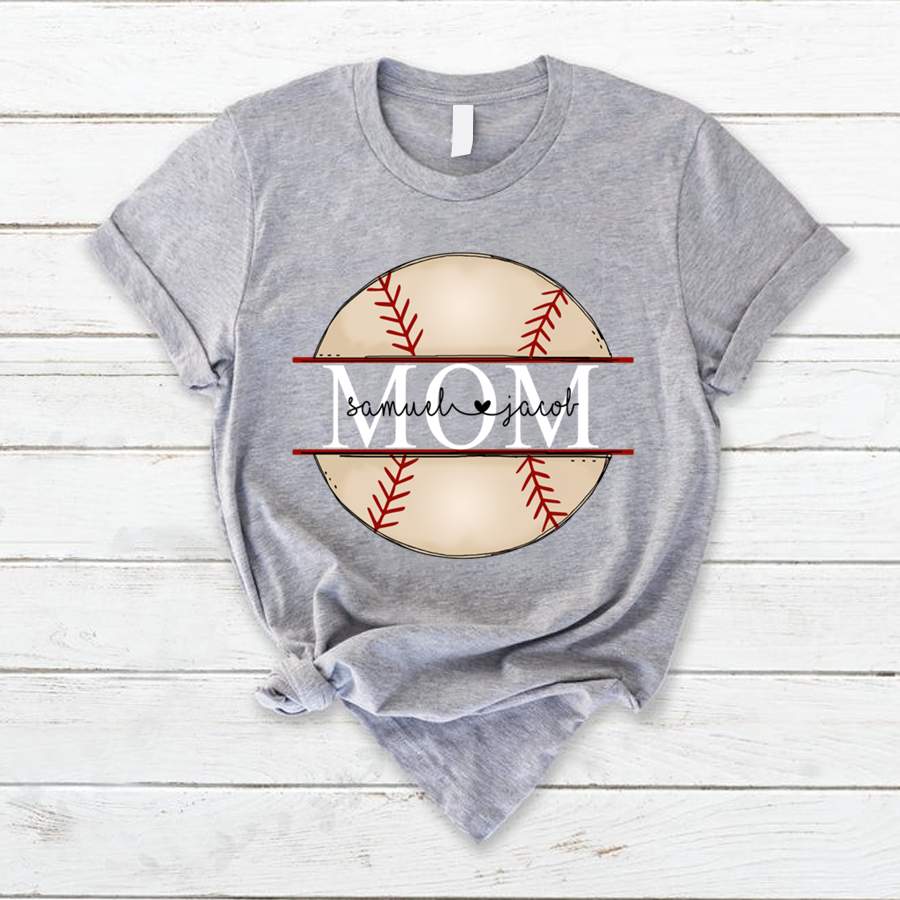 Personalized Mom Baseball Shirt, Custom Mom Baseball Shirt