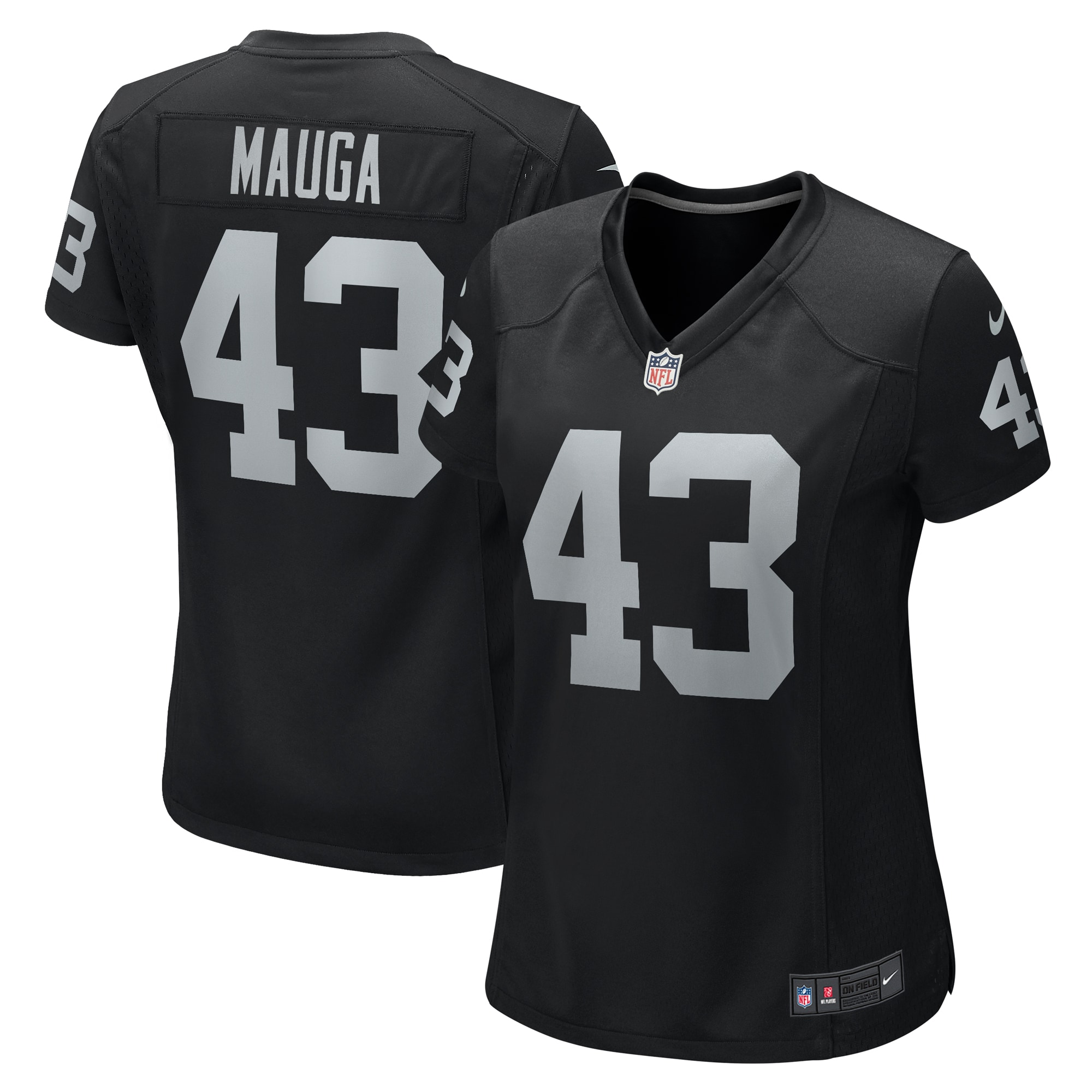 Women’s Las Vegas Raiders Kanai Mauga  Black Team Game Jersey