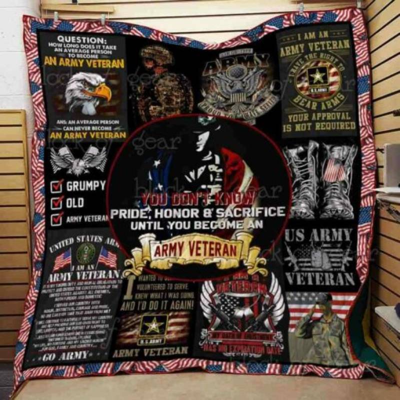 homesweetquilt – Army Veteran Us Army Veteran Soft fleece blanket, Small, Medium, Large, X-large, hf1108