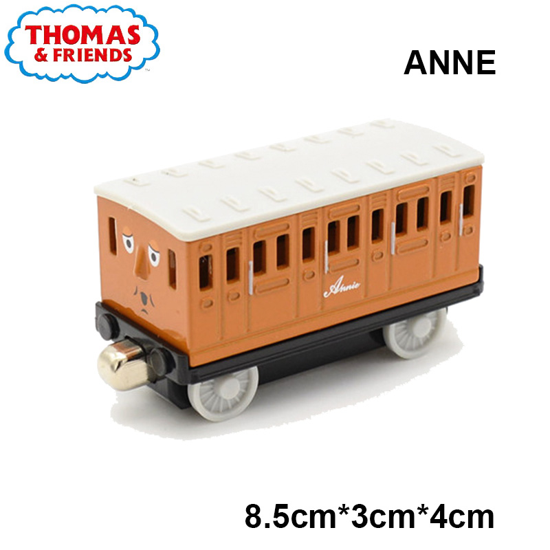2 Piece Thomas and Friends Magnetic Train Annie Clarabel 1:43 Alloy Metal Railway Toy Car For Children Birthday Christmas Gifts alx