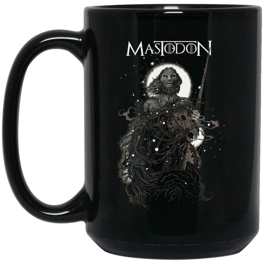 Mastodon White Walker Big Black Mug