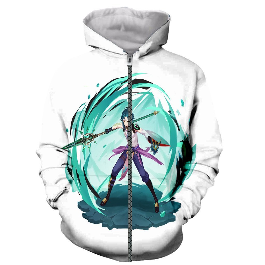 3D Printed Genshin Impact Fashion Long Sleeves Zipper Hoodies