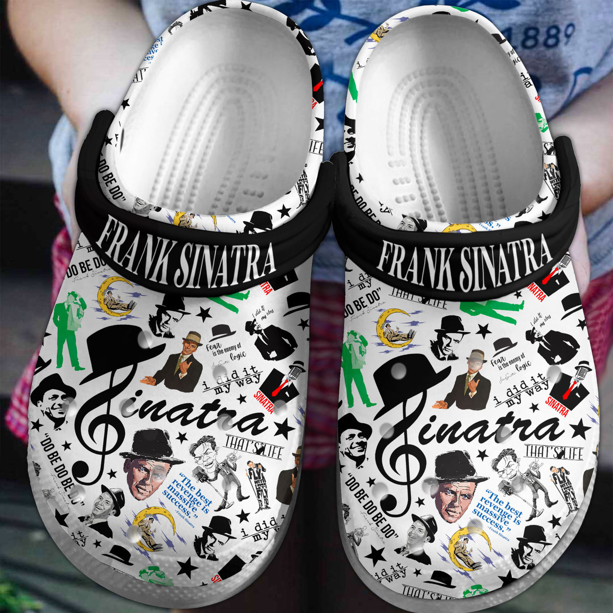 Frank Sinatra Music Crocs Crocband Clogs Shoes Comfortable For Men Women and Kids