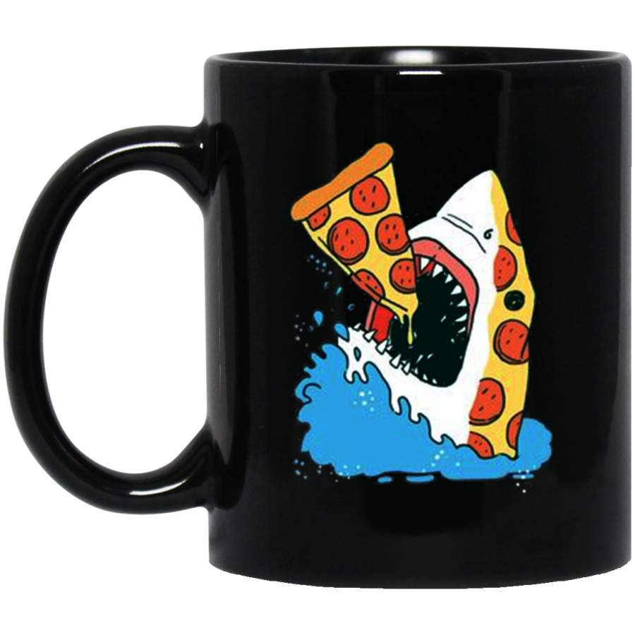 Shark Eating Pizza Mug