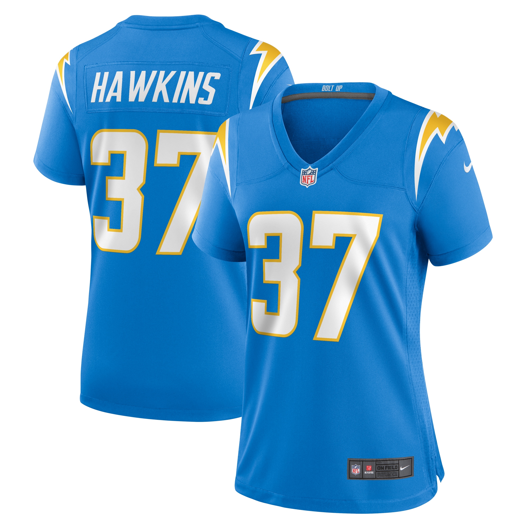 Jaylinn Hawkins Los Angeles Chargers Women's Game Jersey – Powder Blue