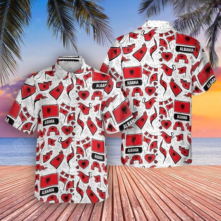 Albania Flag Hawaii Shirt For Men Women Adult Ha92778