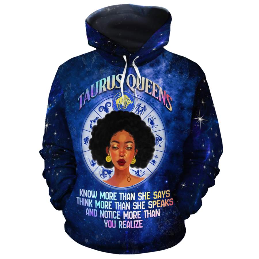 Taurus Queen Fleece All-Over Hoodie