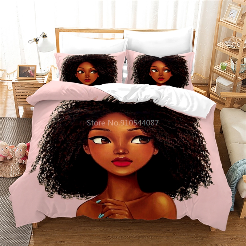 African 3D Bedding Set Cartoon Printed Duvet Cover Set With Pillowcases Single Double Twin Full Queen King Size Bedclothes