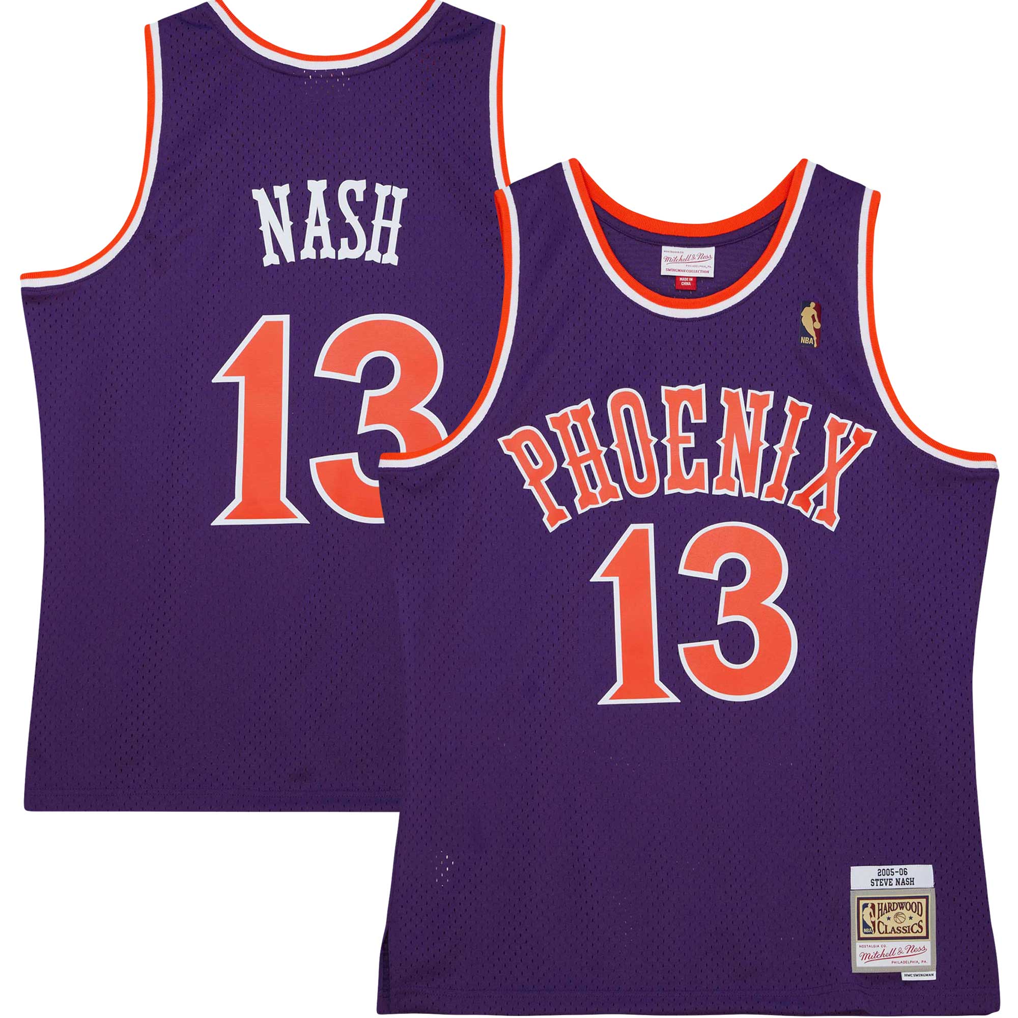 Steve Nash Phoenix Suns Mitchell & Ness 2001/02 Hardwood Classics Swingman Jersey – Purple