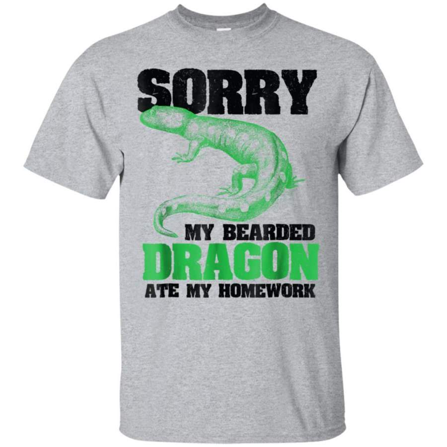 AGR Sorry My Bearded Dragon Ate My Homework Tshirt Funny Pogona Jaq T-shirt