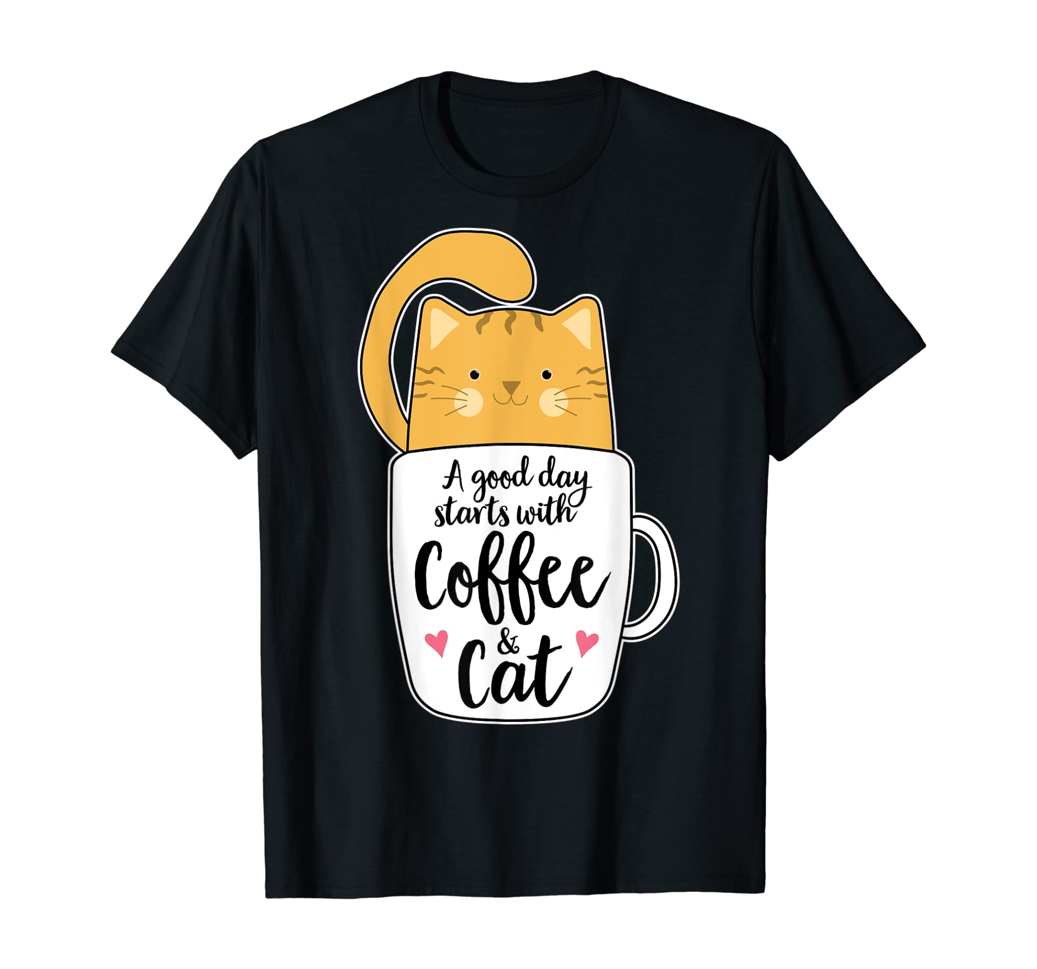 Funny Orange Cat Coffee Mug Tshirt Cat Lover Gifts T-Shirt