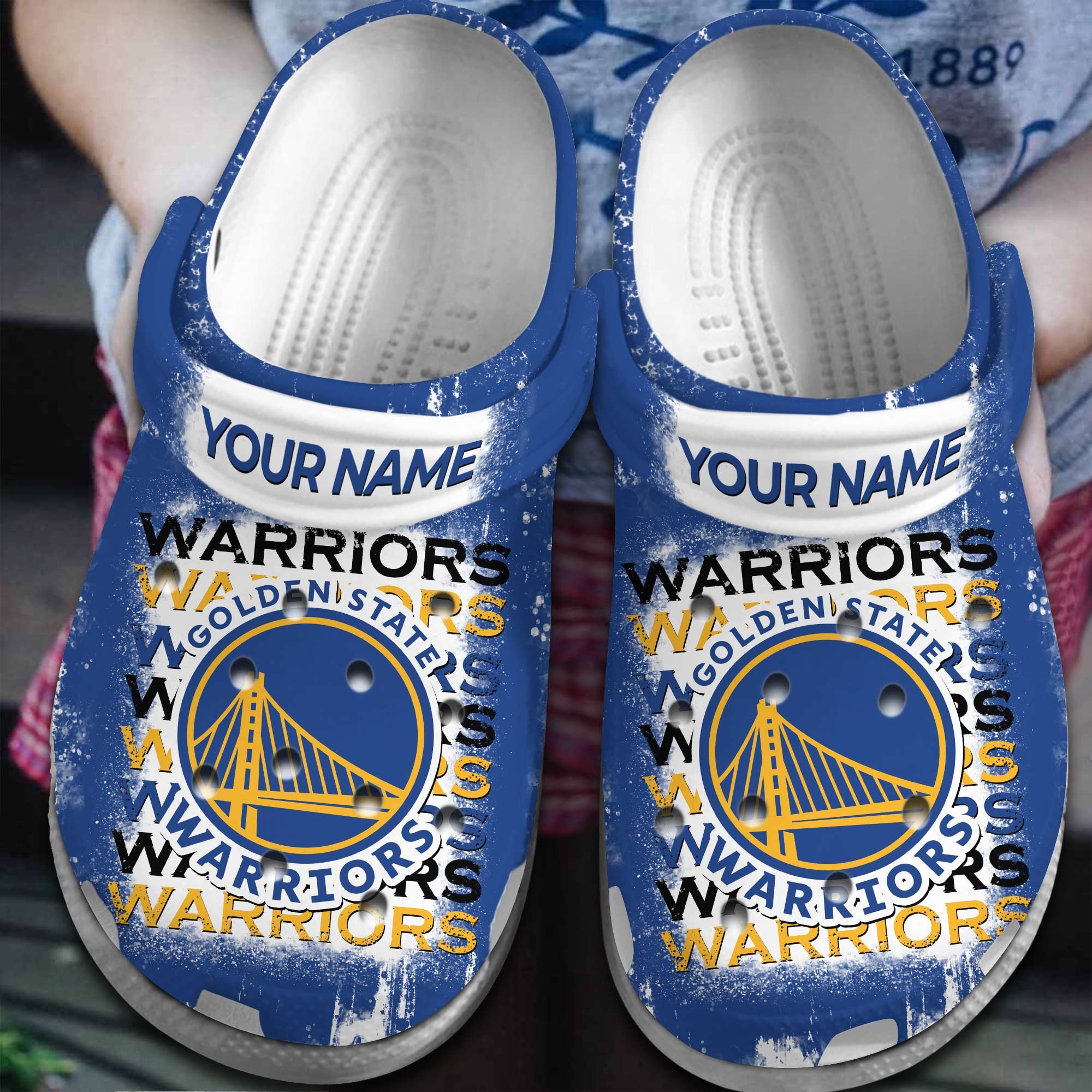 Golden State Warriors NBA Basketball Sport Crocss Crocband Clogs Shoes Comfortable For Men Women and Kids