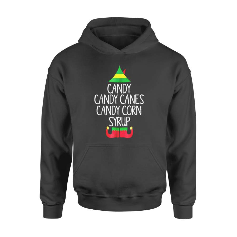 Christmas gift idea Candy, Candy Canes, Candy Corn, Syrup, Elf Xmas T-Shirt – Standard Hoodie