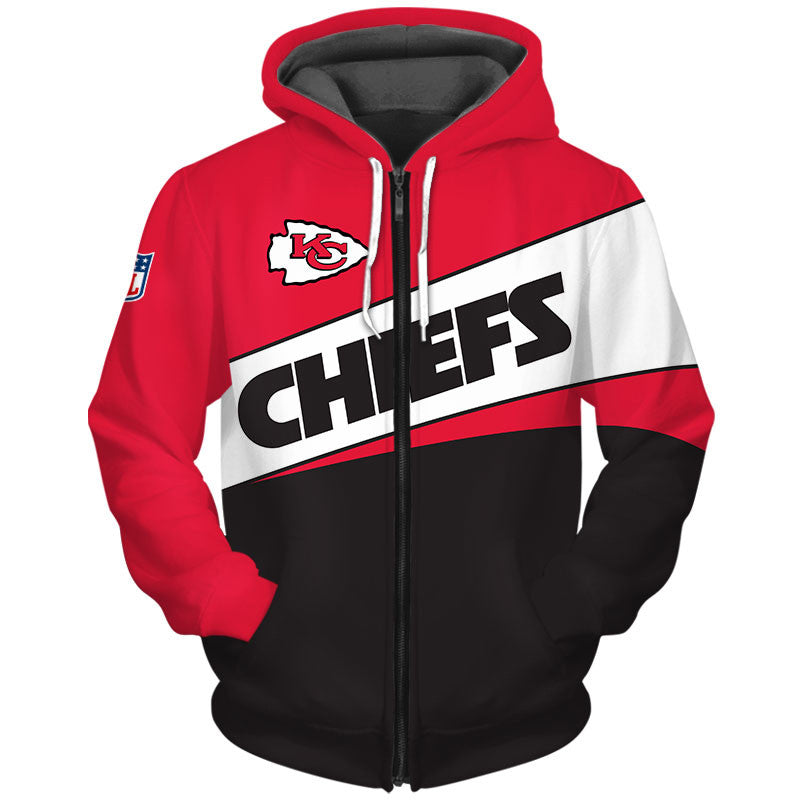 Kansas City Chiefs Zipper Hoodies, Pullover Hoodies Football No 07