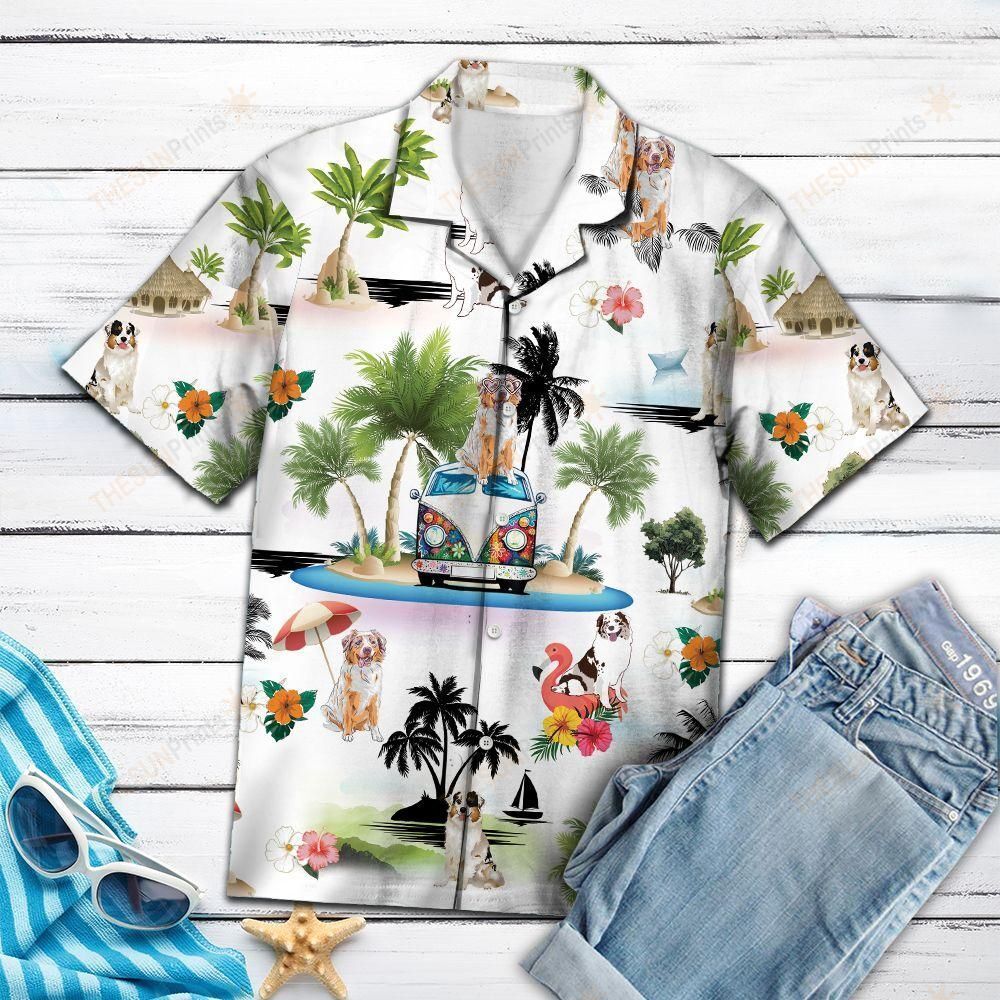 Australian Shepherd Vacation Hawaiian Shirt Ha21225